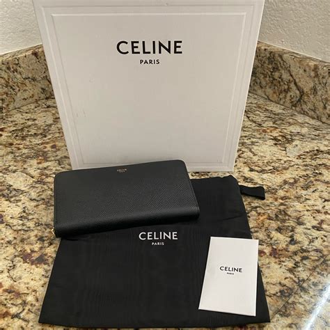 celine large zip wallet|Celine wallet price.